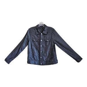 TAHARI Women's S Jacket Lyocell Tencel Metal Buttons Casual Edgy Career Bust 36"